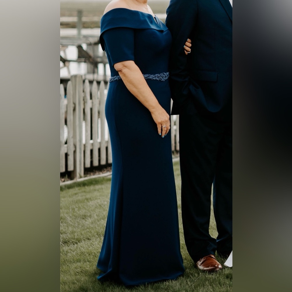Jade Couture K228003 Mother of the Bride/Groom Evening Gown Dress in Navy